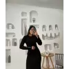 Shatti Kol Düğmeli Triko Elbise
