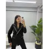 Tasarım Zımba Detaylı Blazer Ceket