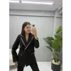 Tasarım Zımba Detaylı Kol Katlamalı Blazer Ceket