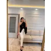 Tek Omuz Tokalı Büzgülü Bluz