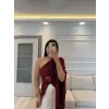 Tek Omuz Tokalı Büzgülü Bluz
