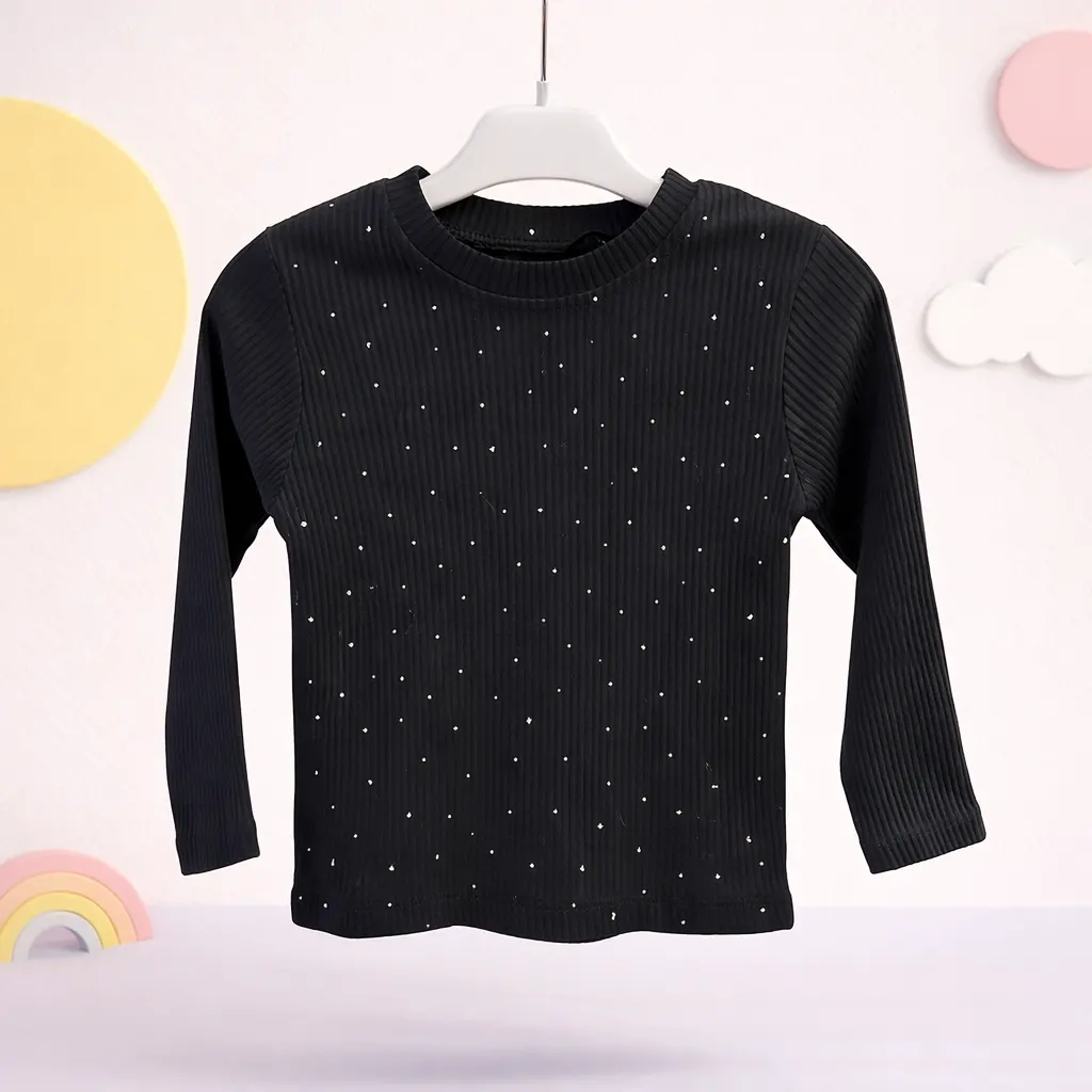 İki İplik Serpme Taşlı Bluz 3/12 Yaş