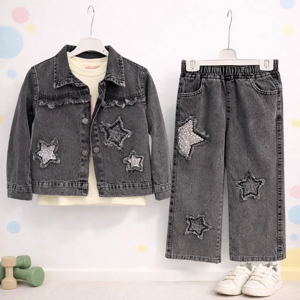 Yıldız Pullu Kot Takım 5/8 Yaş