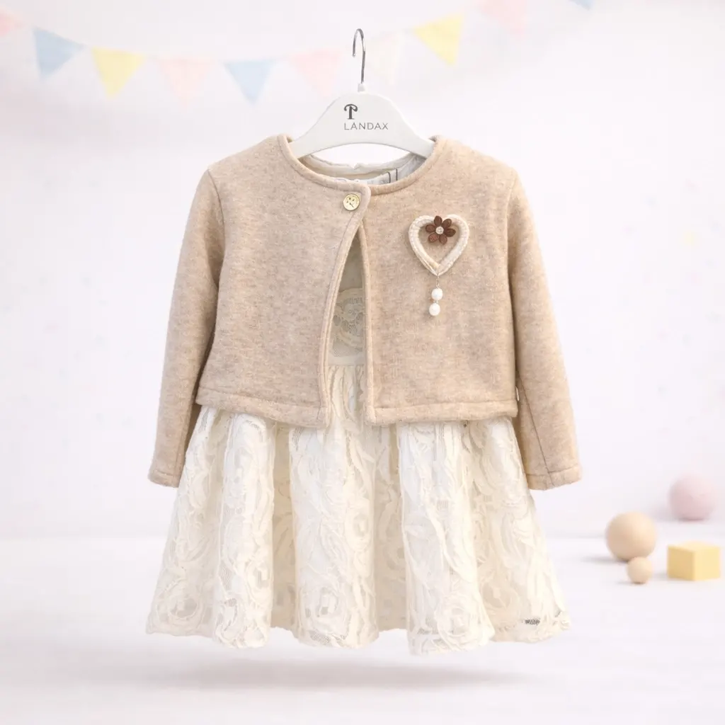 Kalp Broşlu Ceketli Elbise 2/5 Yaş