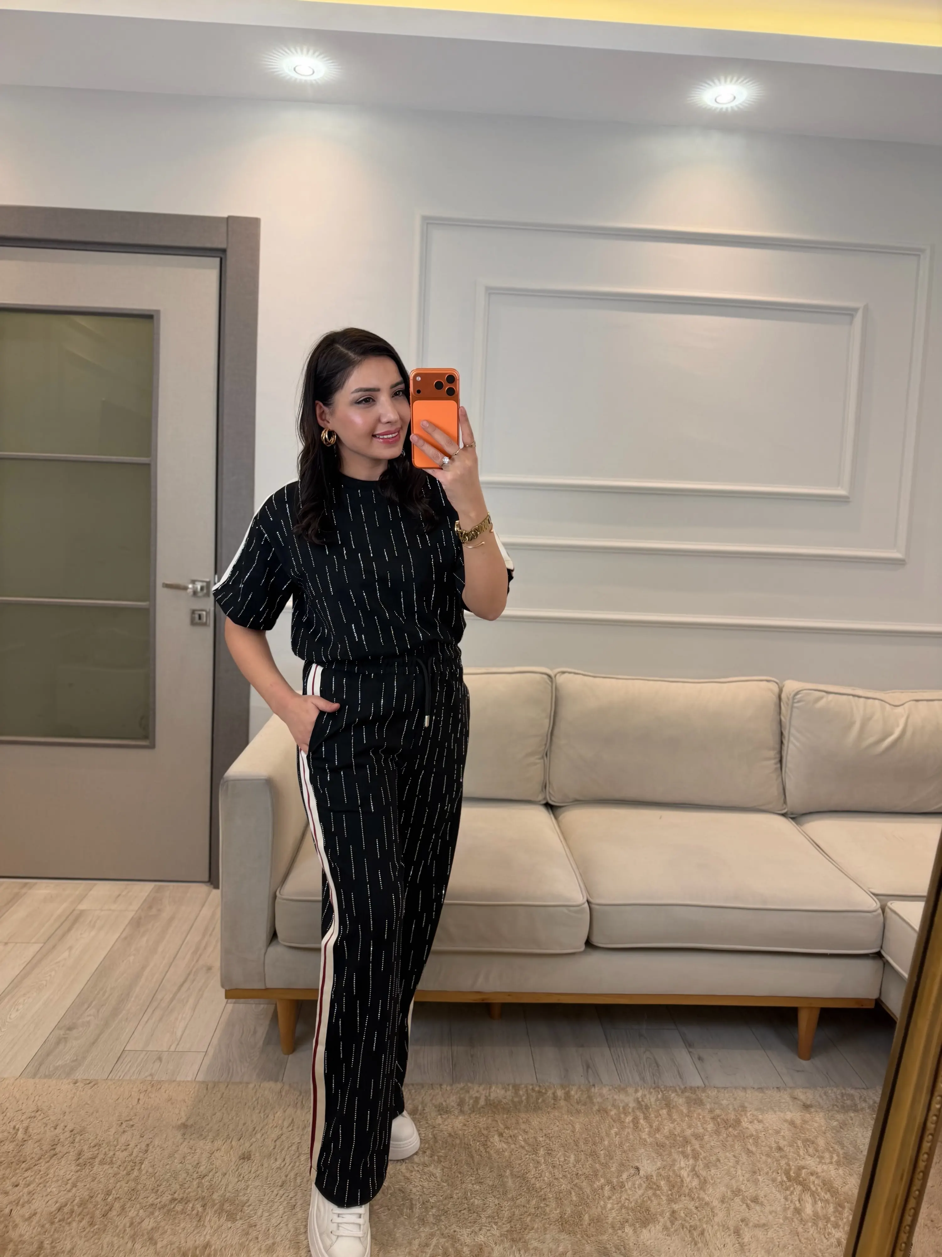 Su Yolu Taşlı Şeritli İkili Takım