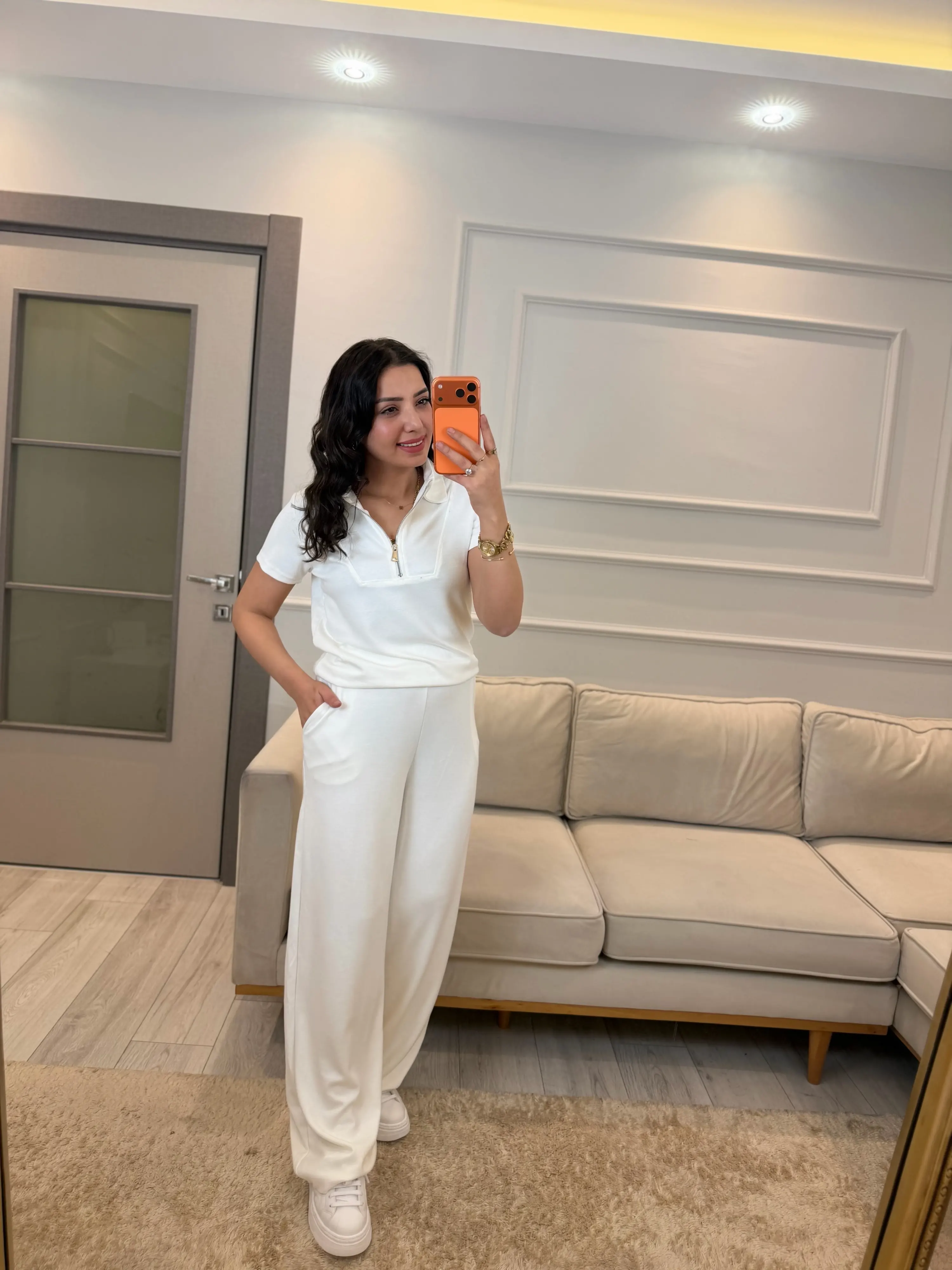 Oysh Fermuarlı Polo Yaka İkili Takım