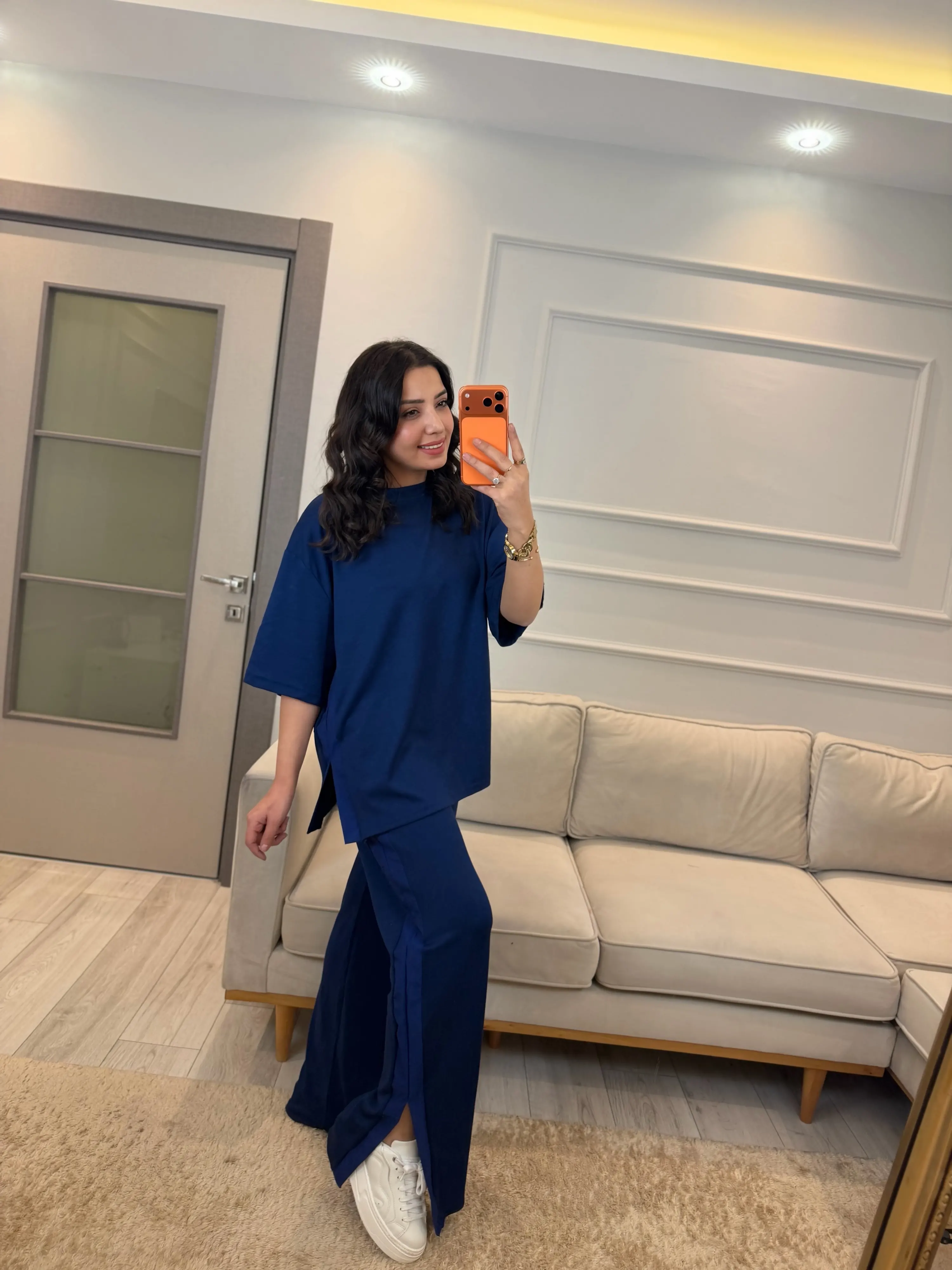 Oysh Yan Yırtmaçlı Paraşüt Garnili Takım