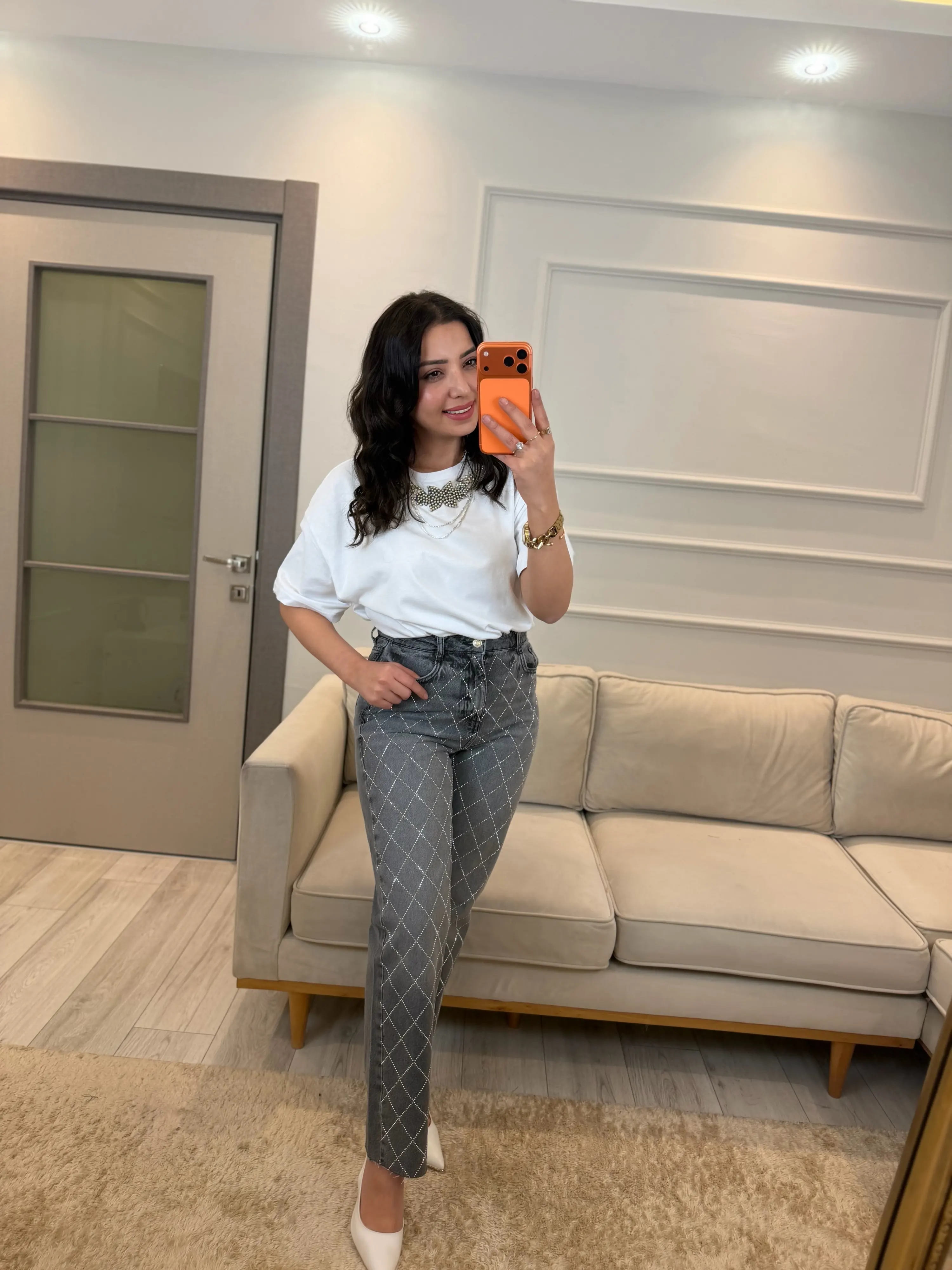 Wang Çapraz Taşlı Jean