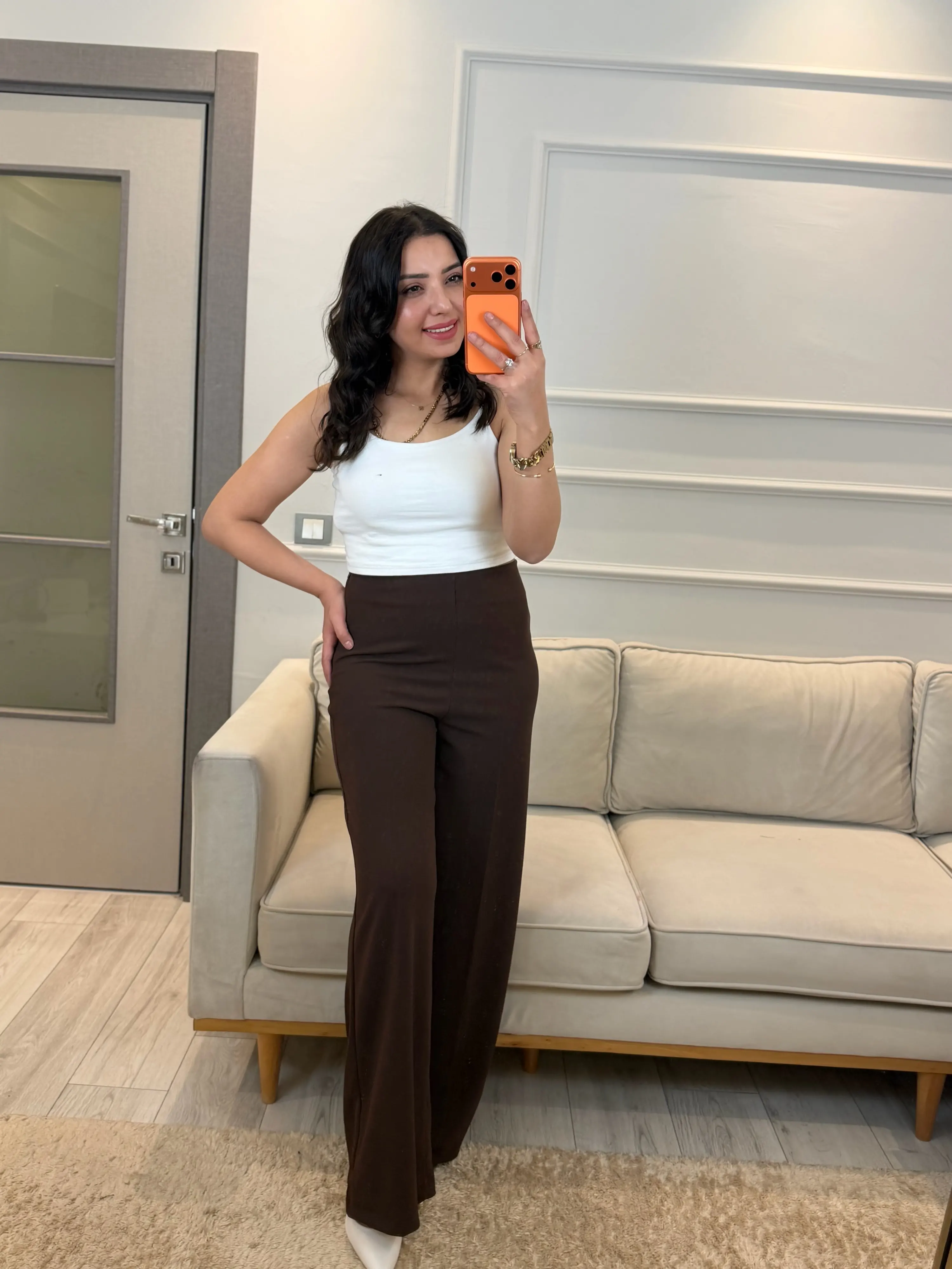 Crep Kumaş Palazzo Pantolon