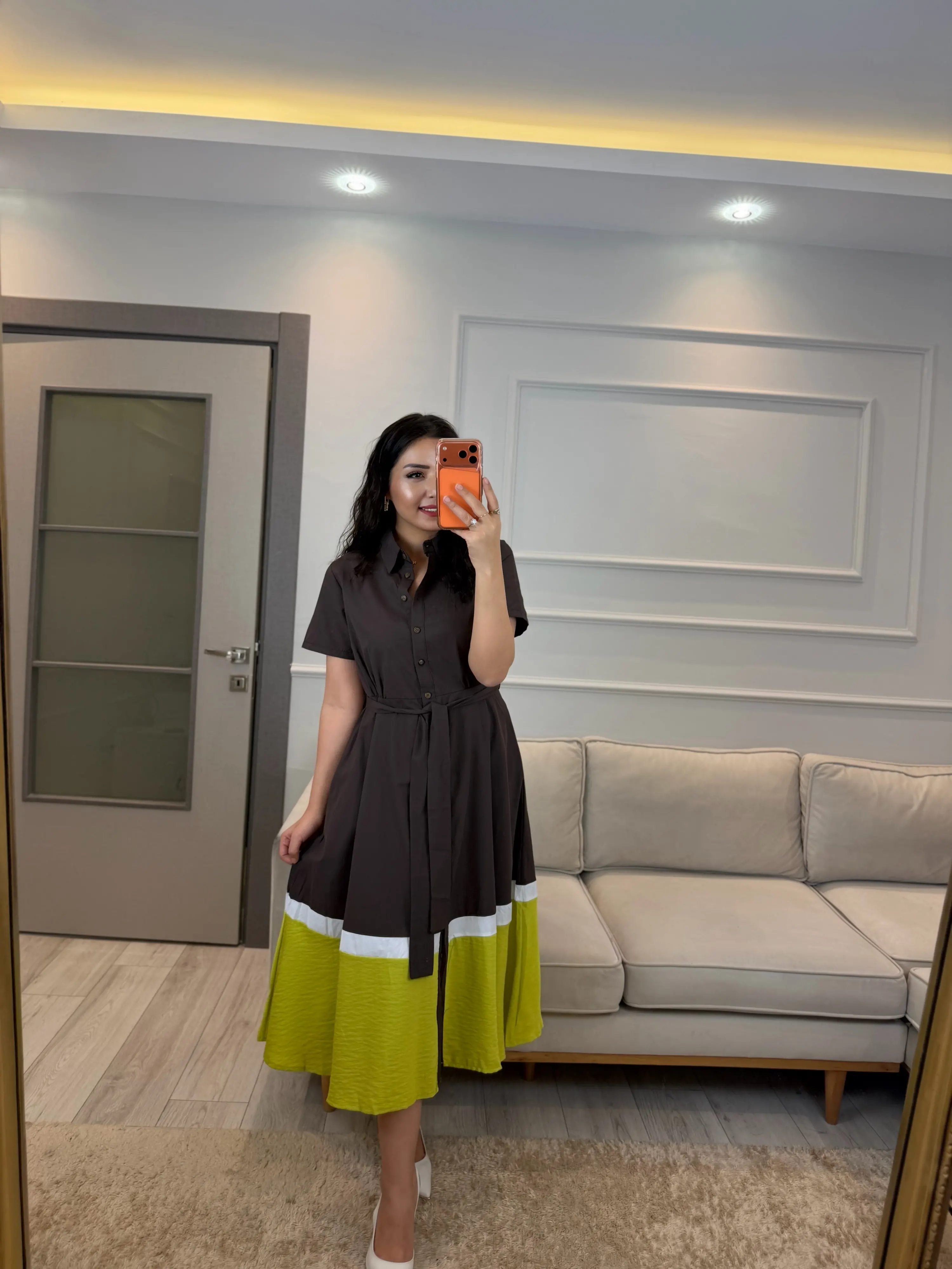 Tasarım Bloklu Elbise