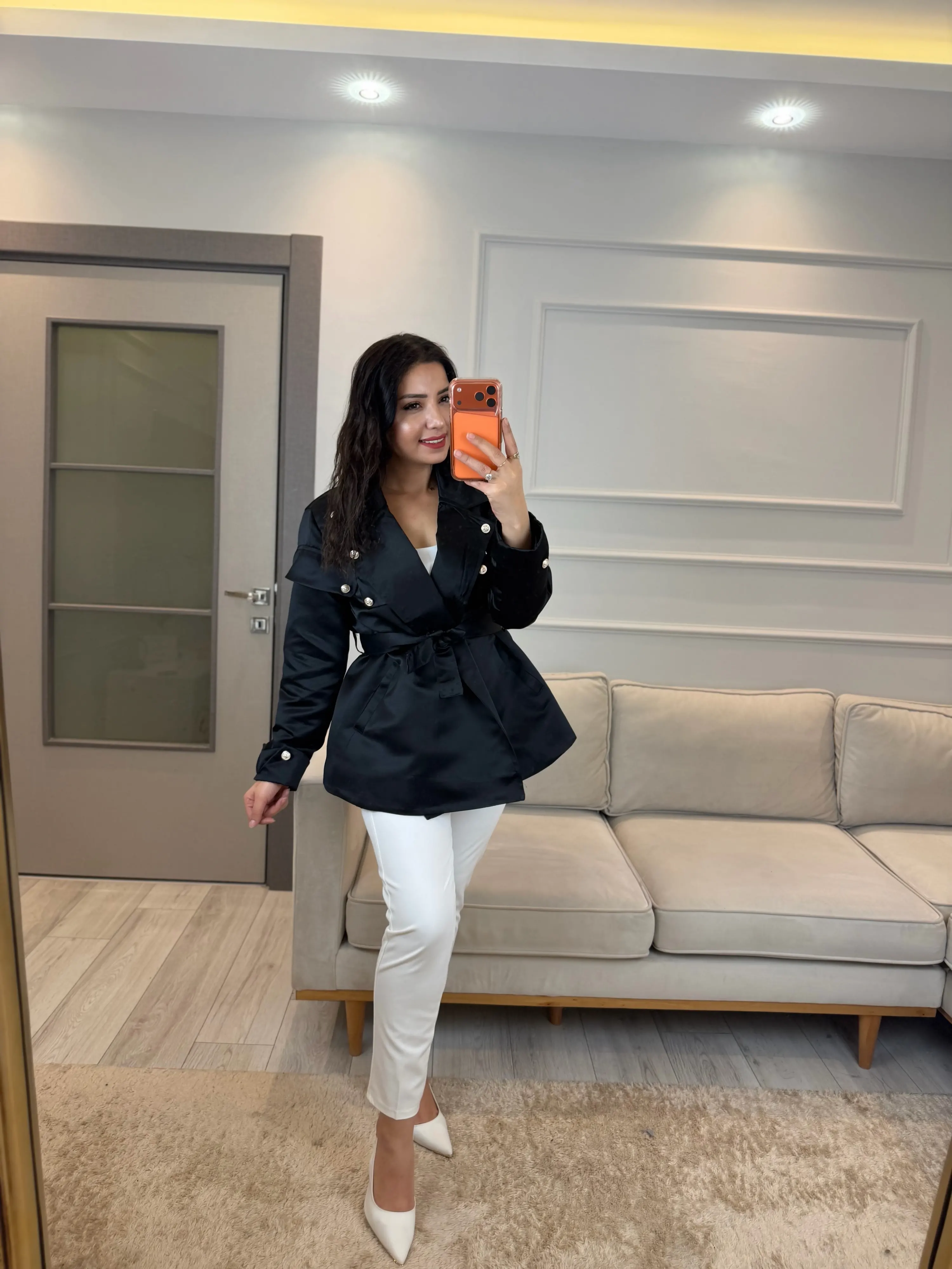 Tasarım Saten Ceket