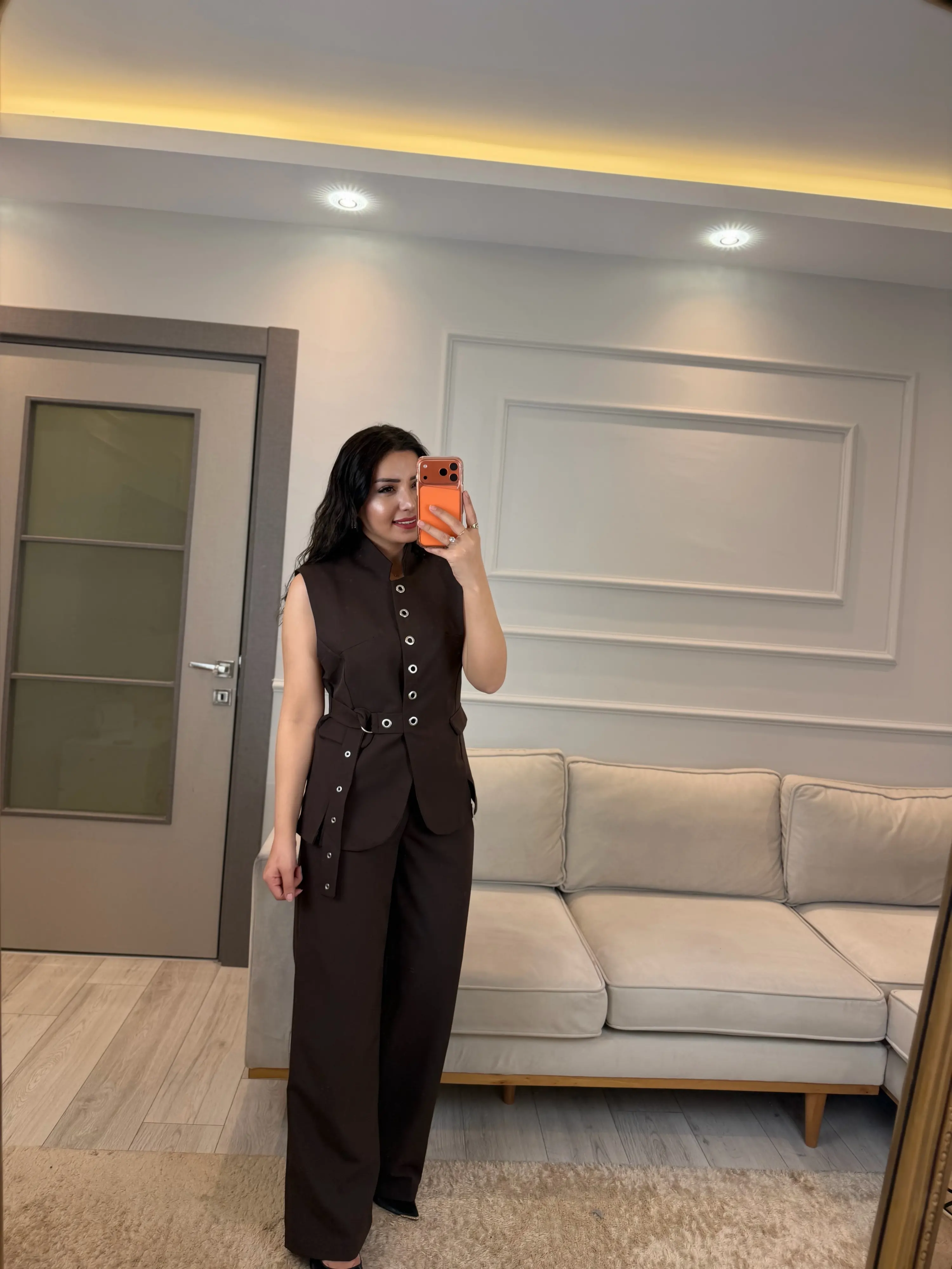 Mrka Muadil Kuş Gözlü Yelek Pantolon Takım