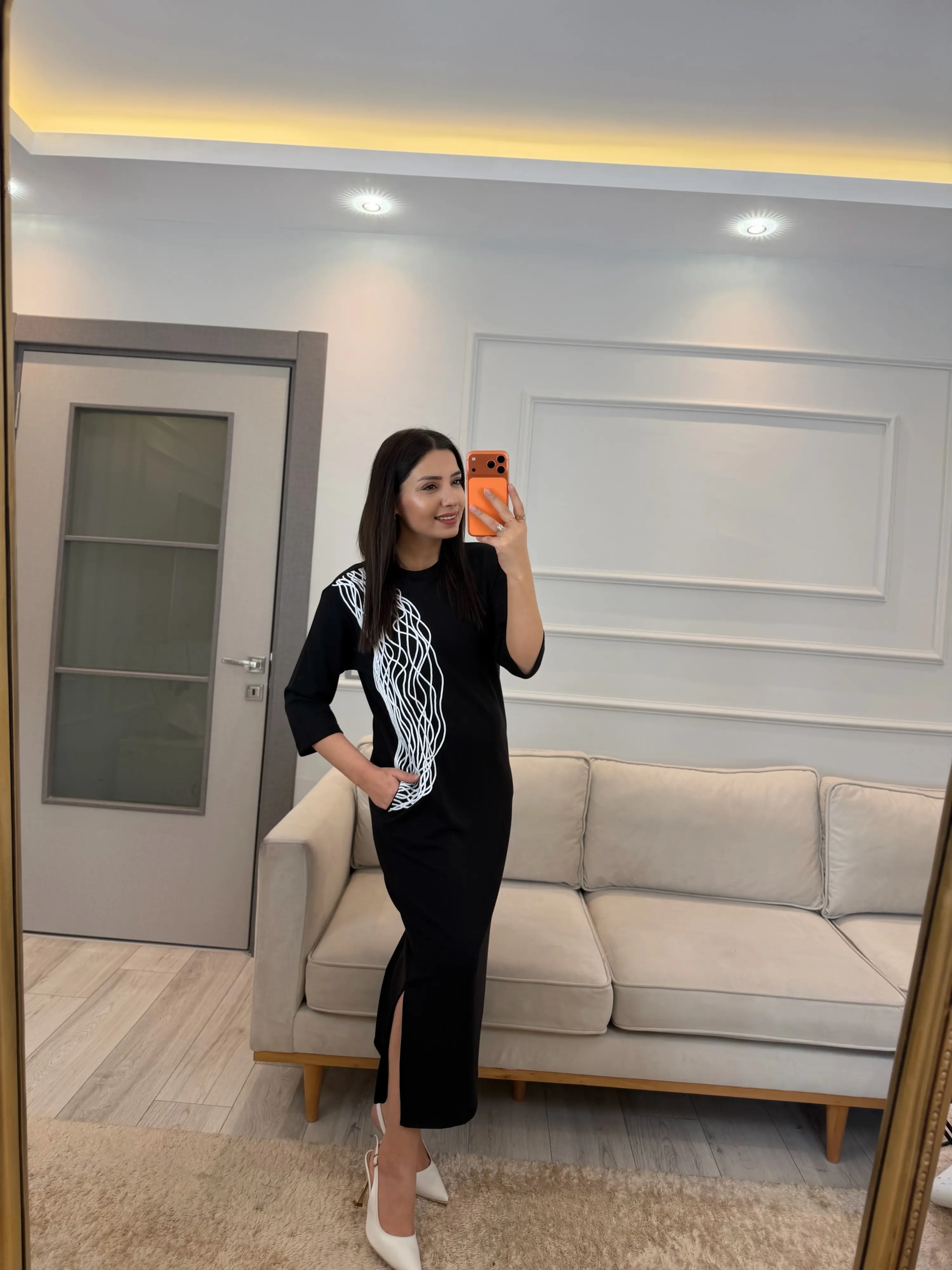 Tasarım Modal İşleme Detaylı Elbise