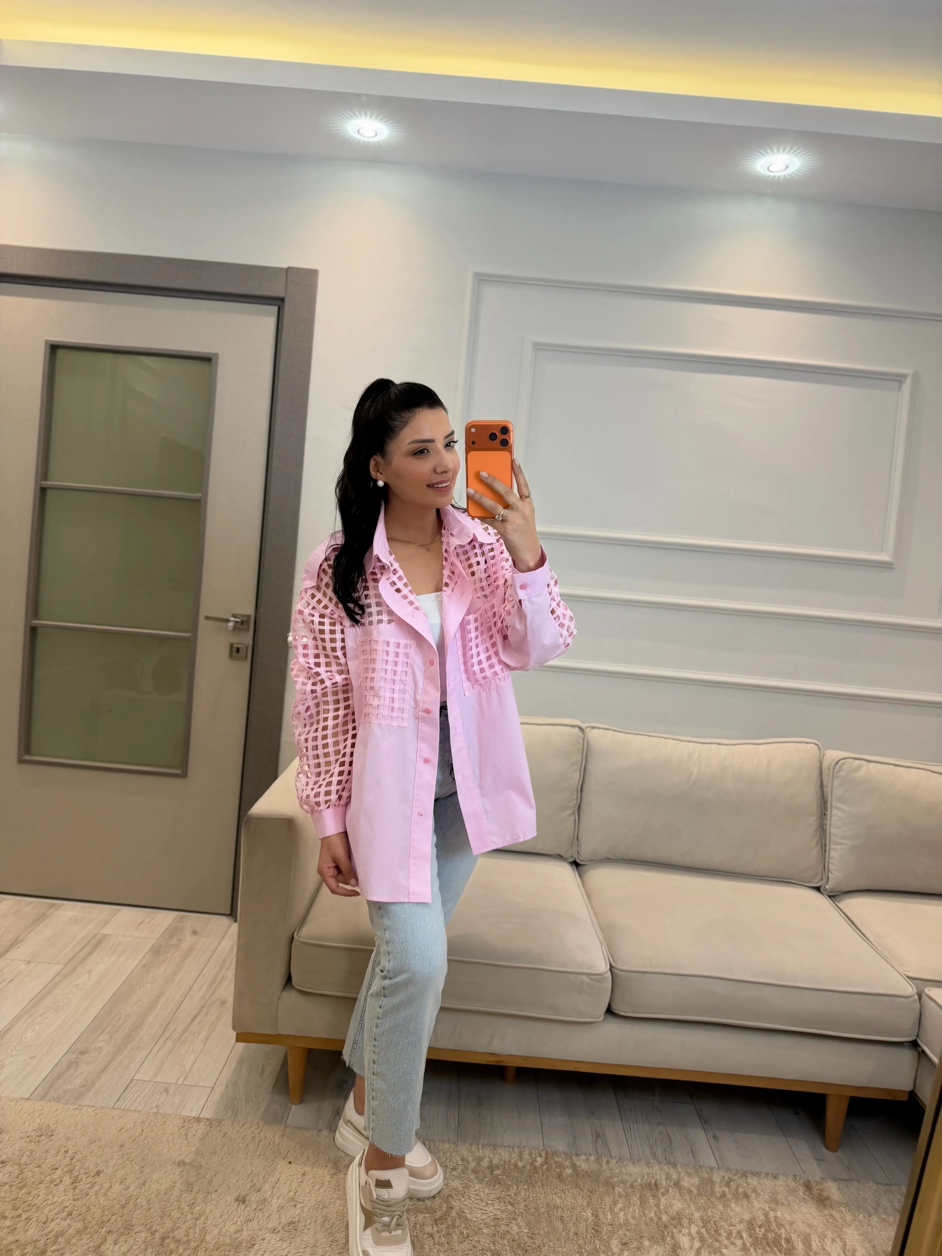 Tasarım Fileli Gömlek