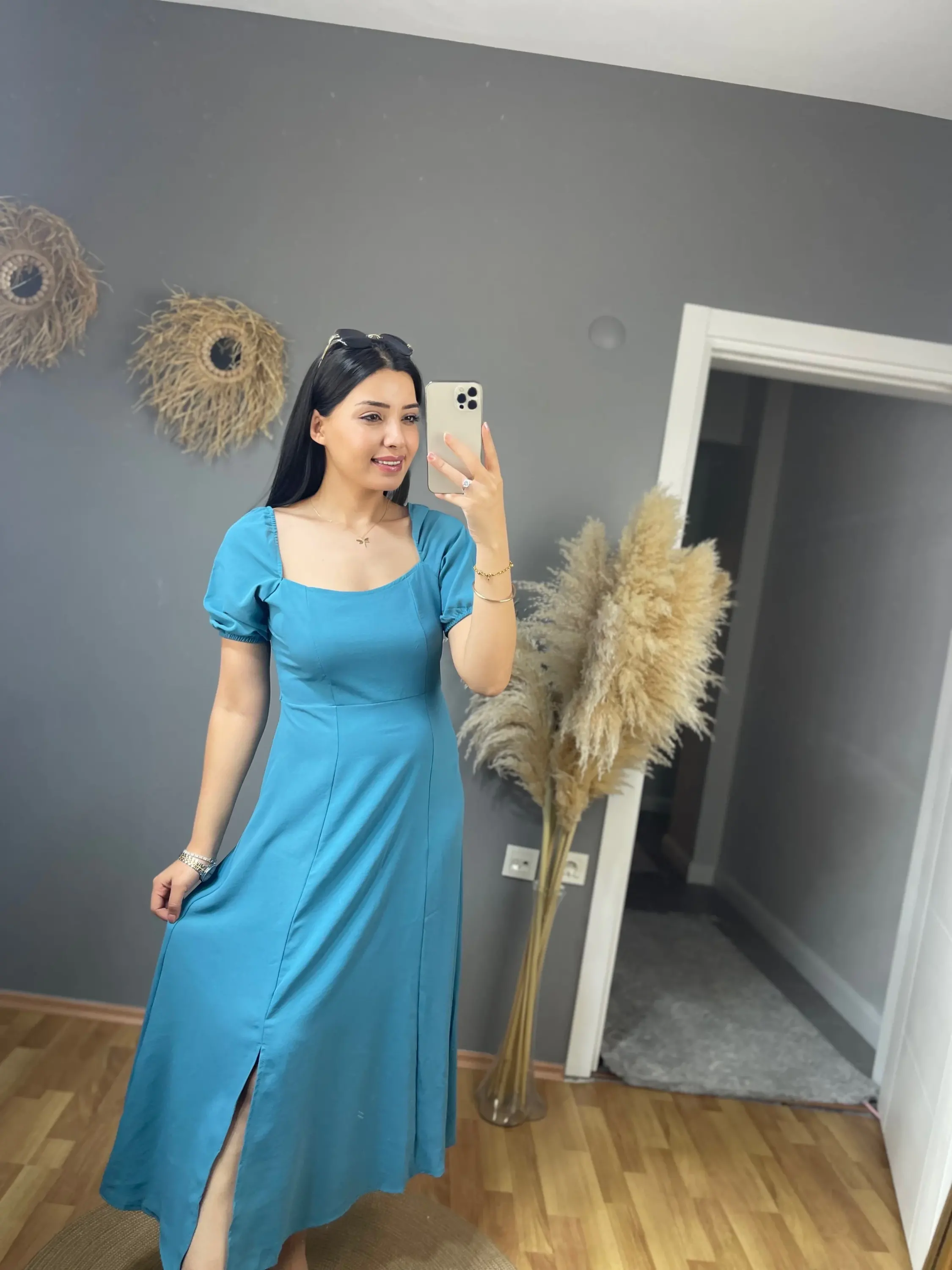 Brasnisc Yırtmaçlı Ayrobin Elbise