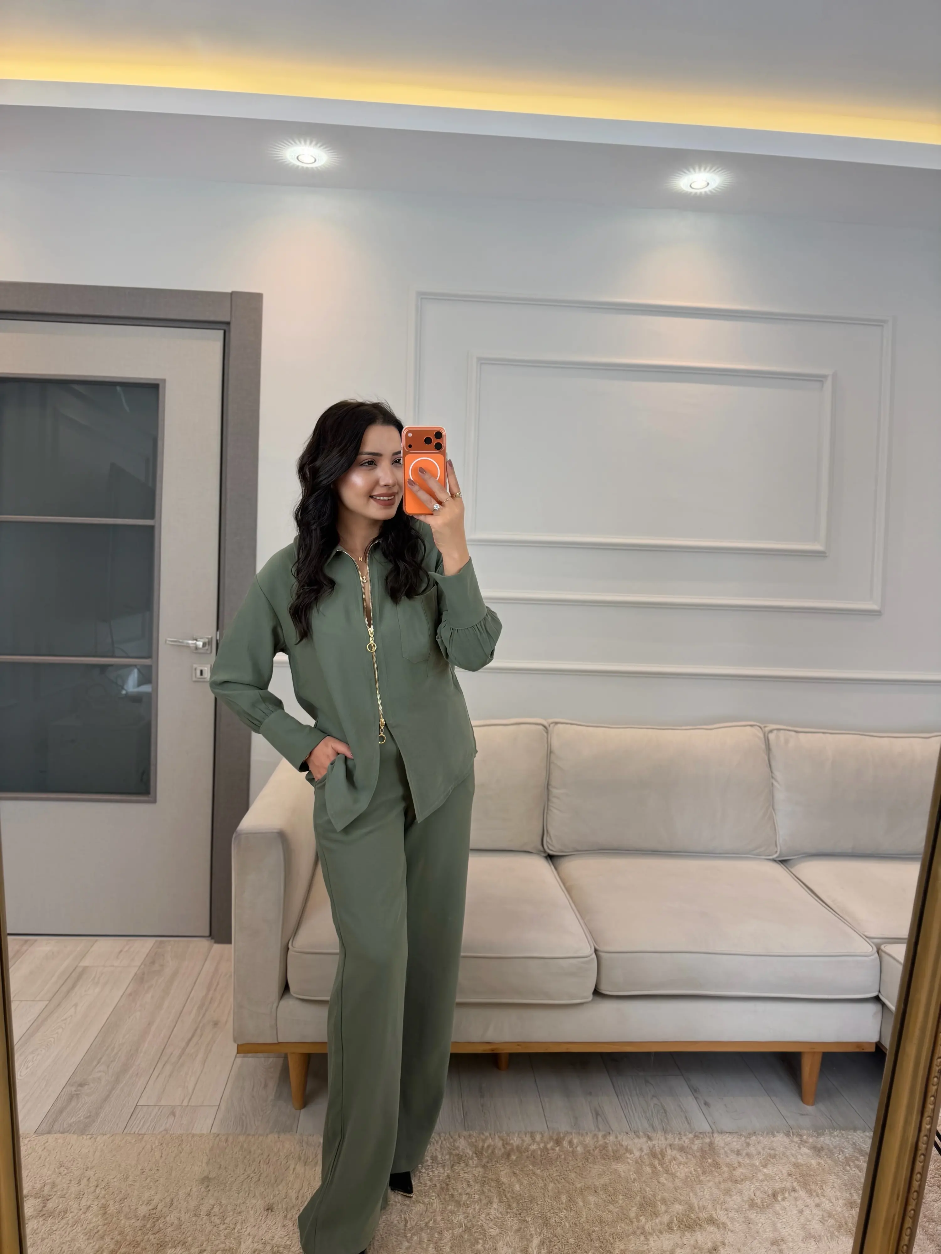 Fermuar Detaylı Tensel Modal Takım