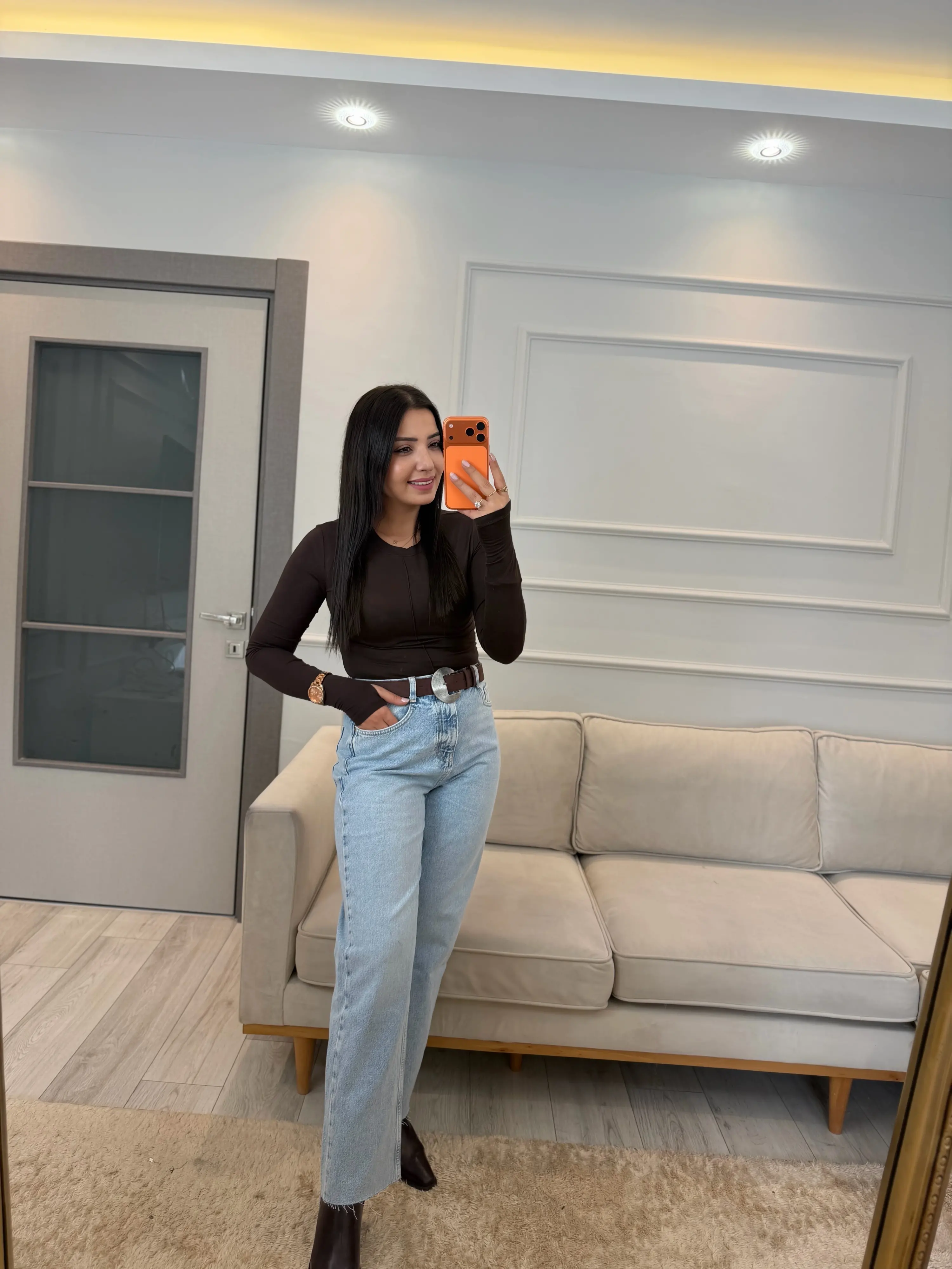 Frances Yüksek Bel Straight Fit Jean