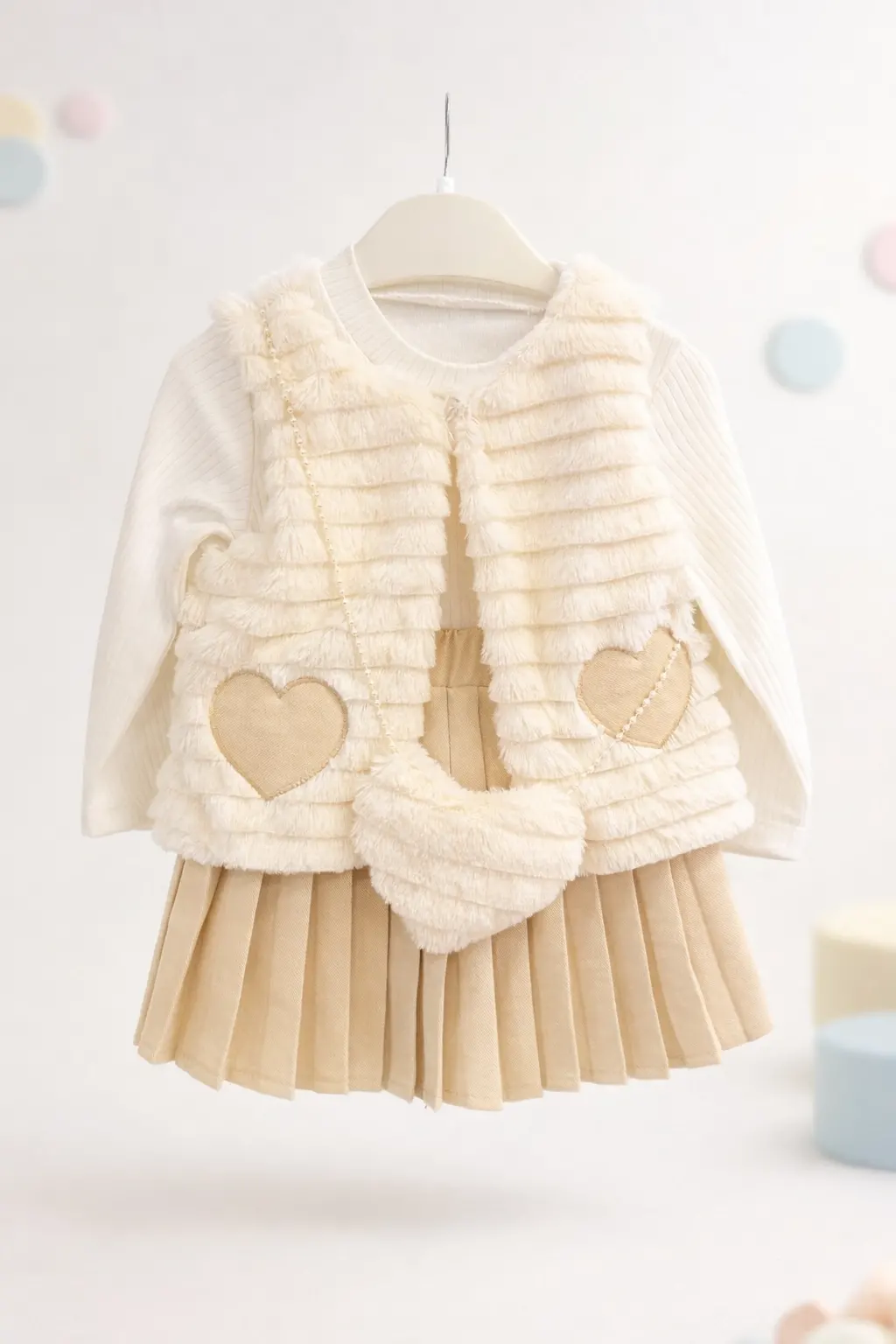 Kalp Nakış Peluş Takım 2/5 Yaş