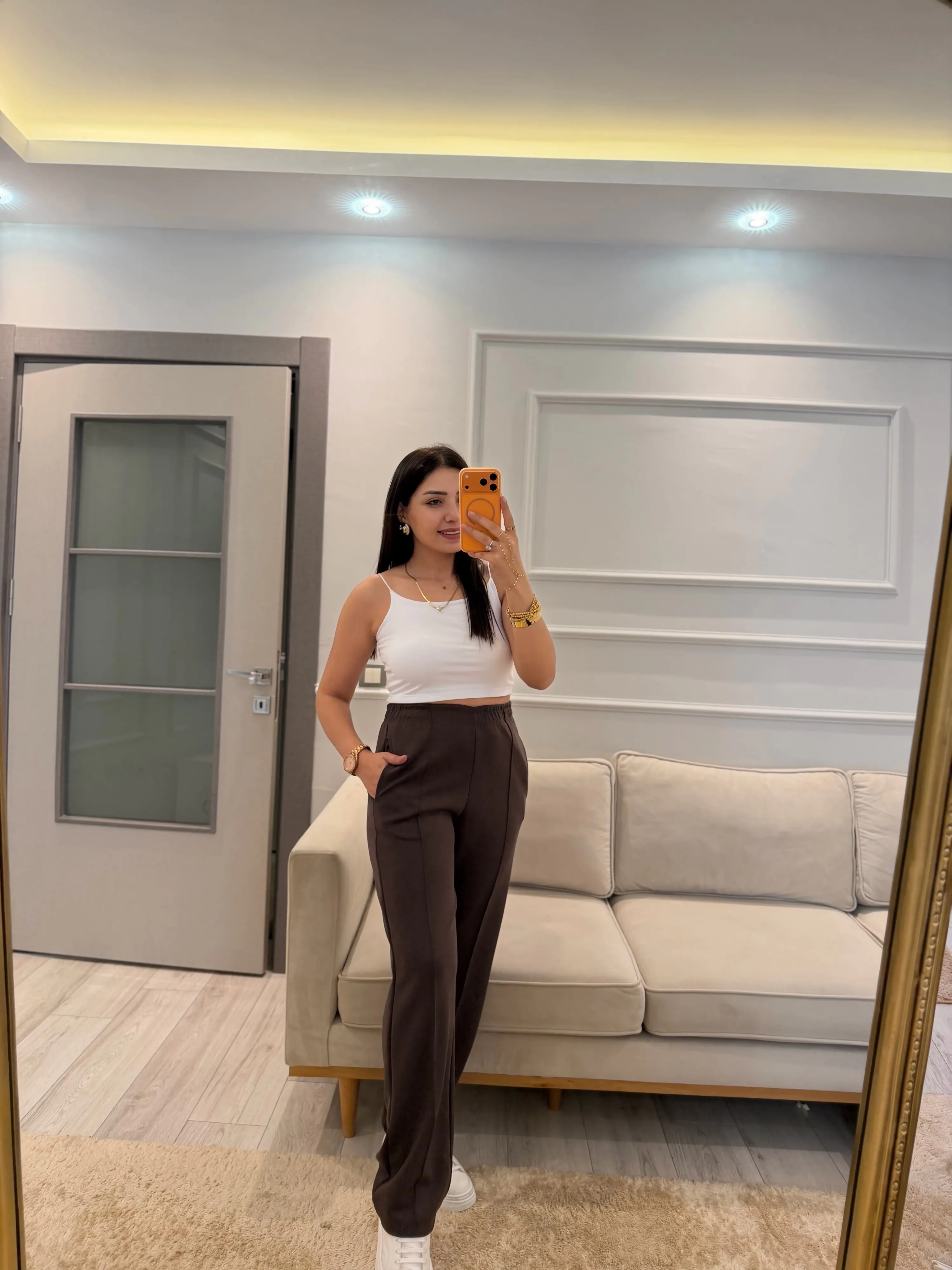 Ön Çımalı Modal Pantolon