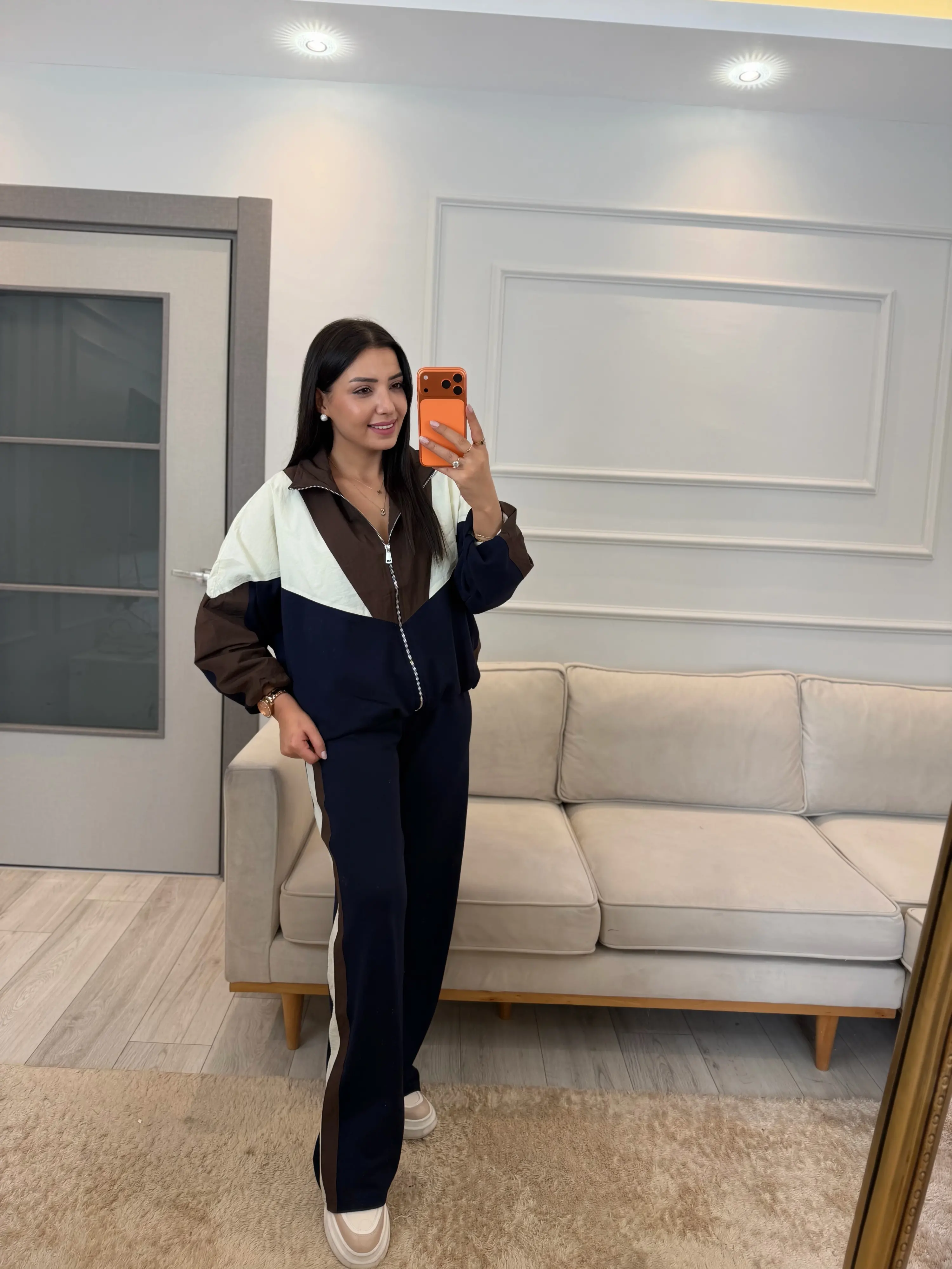 Paraşüt Detay Fermuarlı Eşofman Takım