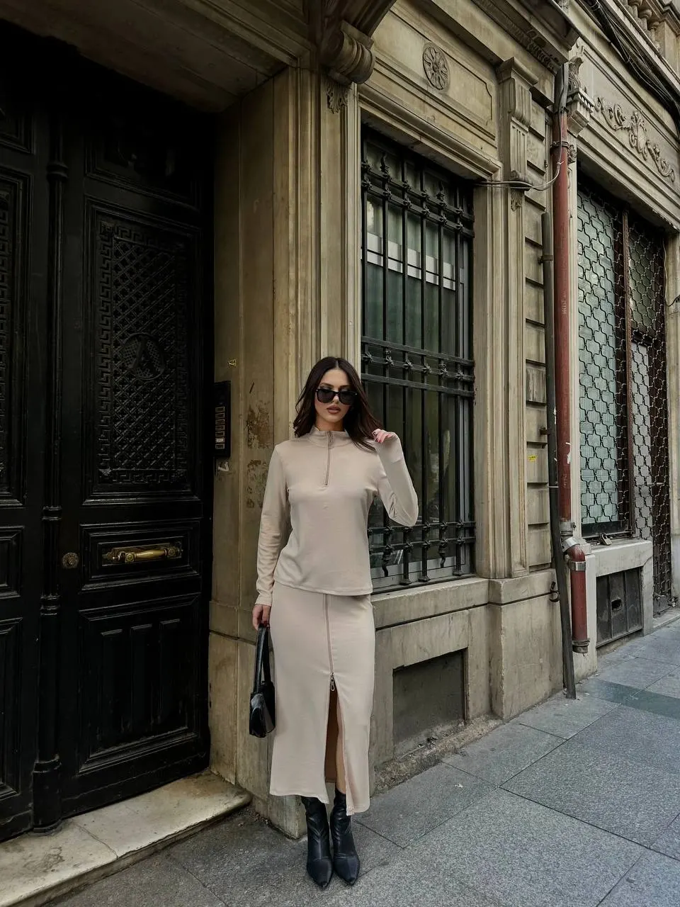 Pradev Modal Fermuarlı Etek Takım