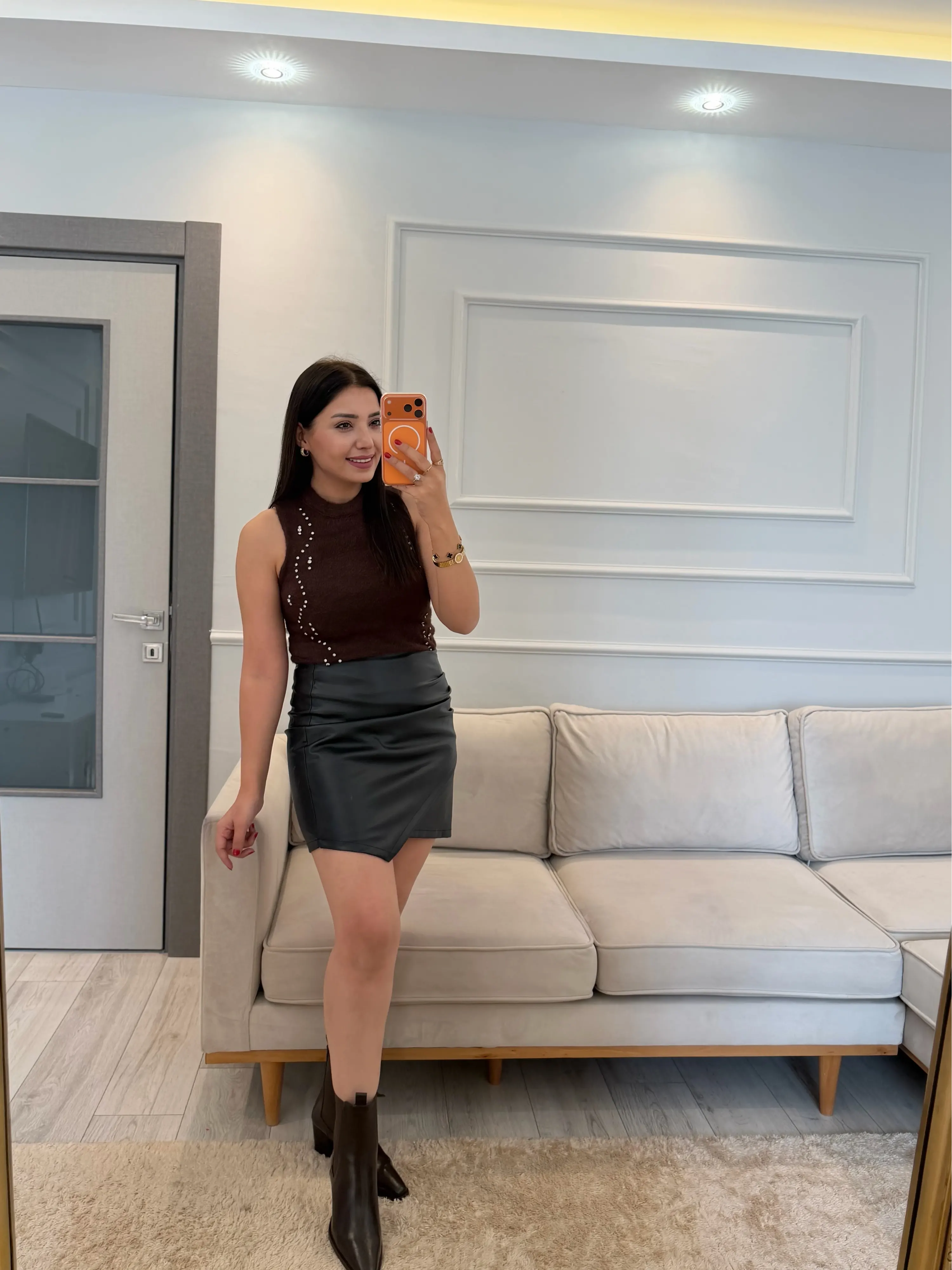 Taşlı Sakallı Triko Bluz