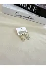 Gold Zirkon Taş Detaylı Küpe