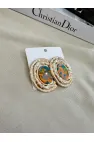 Renkli Gold Küpe