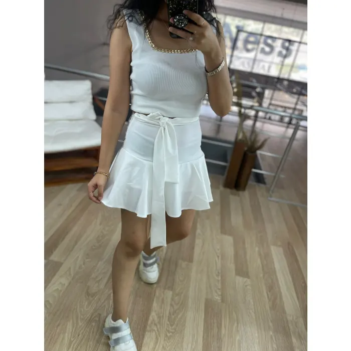 Fırfırlı Şortlu Etek