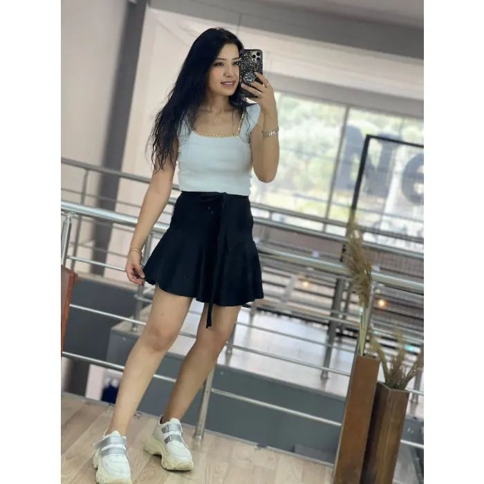 Fırfırlı Şortlu Etek