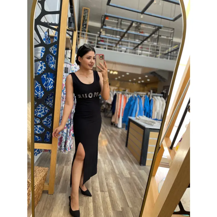 Amour Yırtmaçlı Elbise