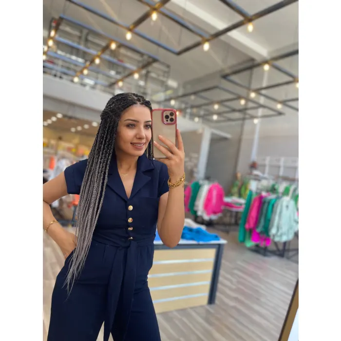 Ghati Gold Düğmeli Premium Tulum