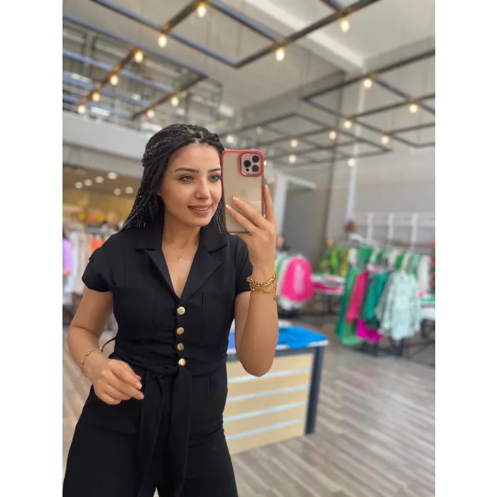 Ghati Gold Düğmeli Premium Tulum