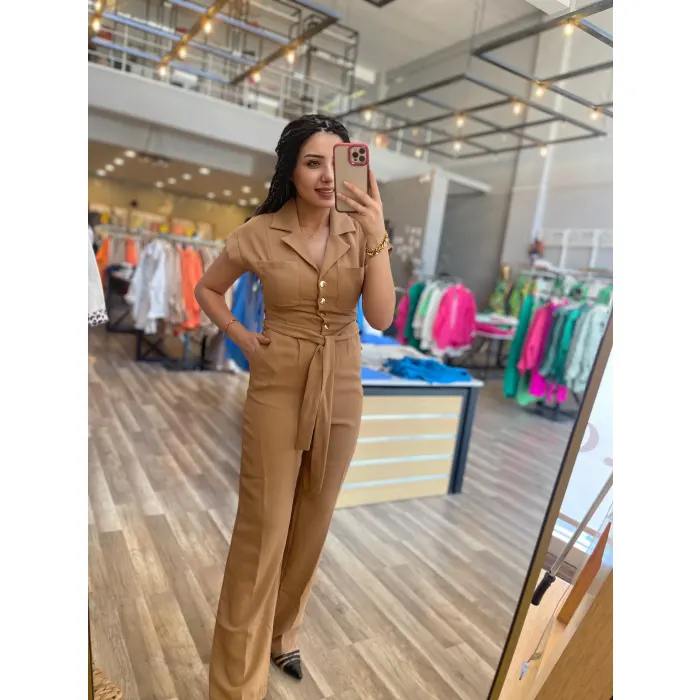 Ghati Gold Düğmeli Premium Tulum