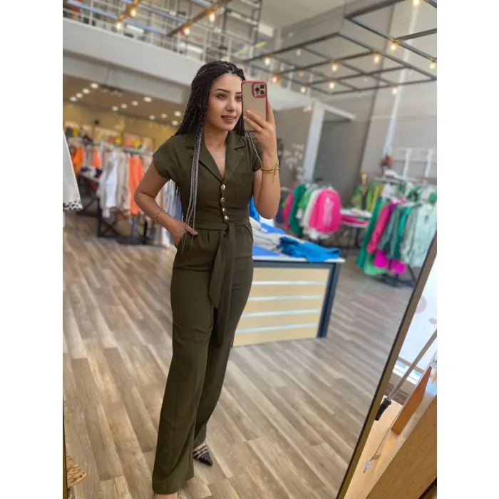 Ghati Gold Düğmeli Premium Tulum