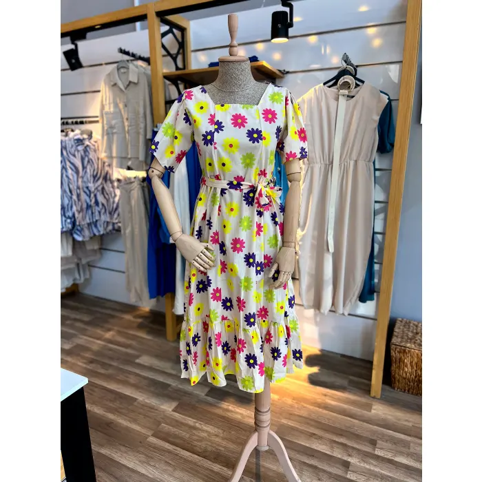 Gos Çicek Desenli Elbise