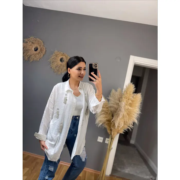 Nabel Taşlı Gömlek
