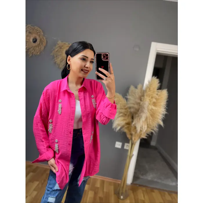 Nabel Taşlı Gömlek