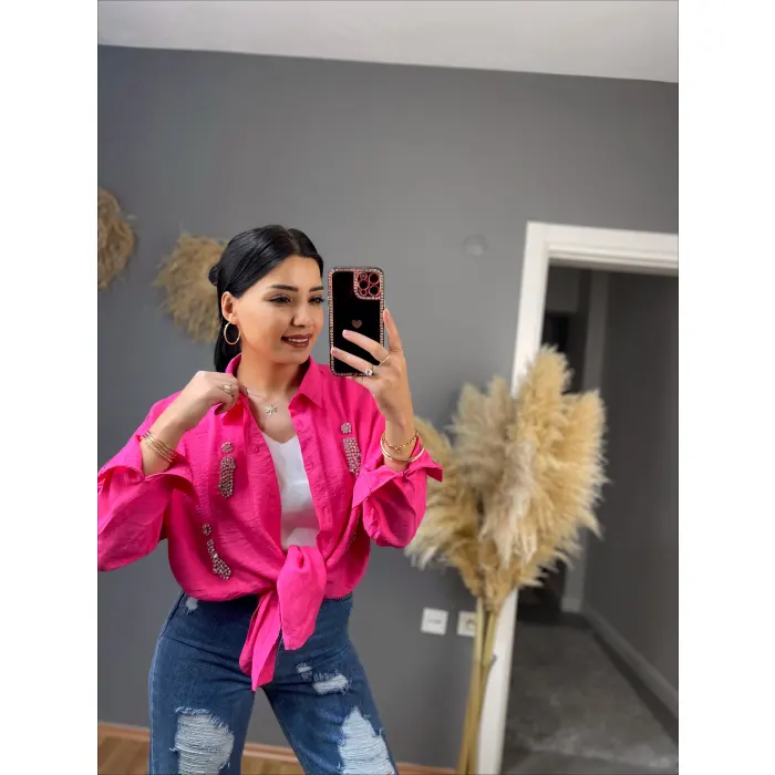 Nabel Taşlı Gömlek