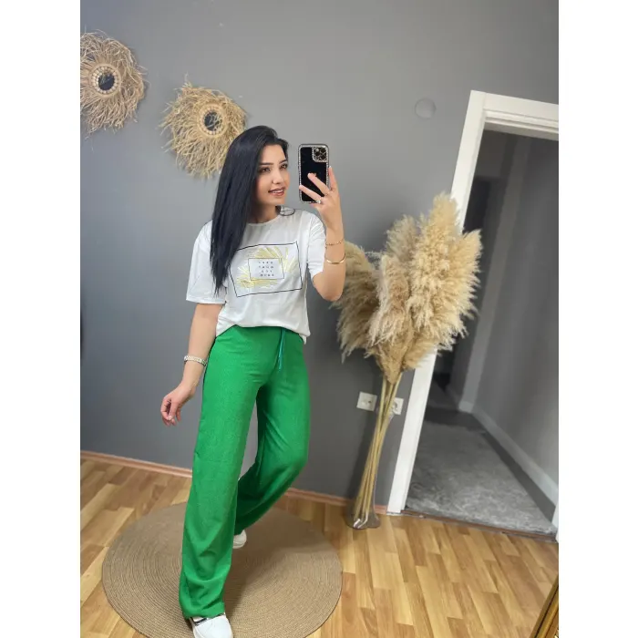 Roges Geniş Paça Gofre Pantolon