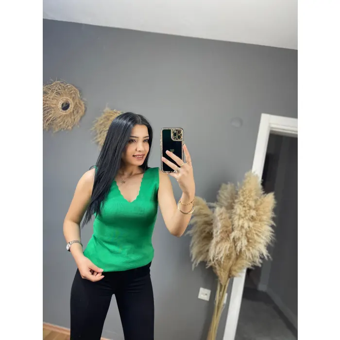 Tinglse Merdiven Yaka Crop