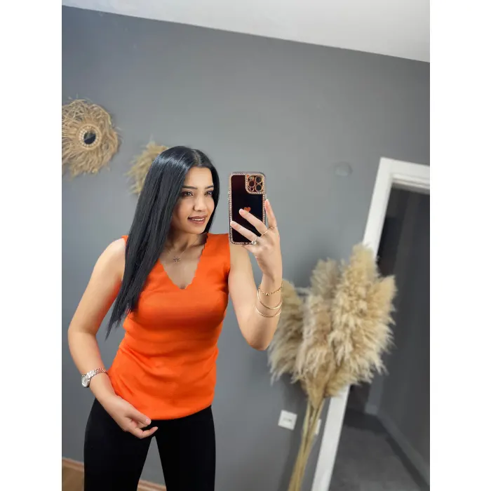 Tinglse Merdiven Yaka Crop