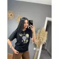 Licia Gold Baskılı T-Shirt