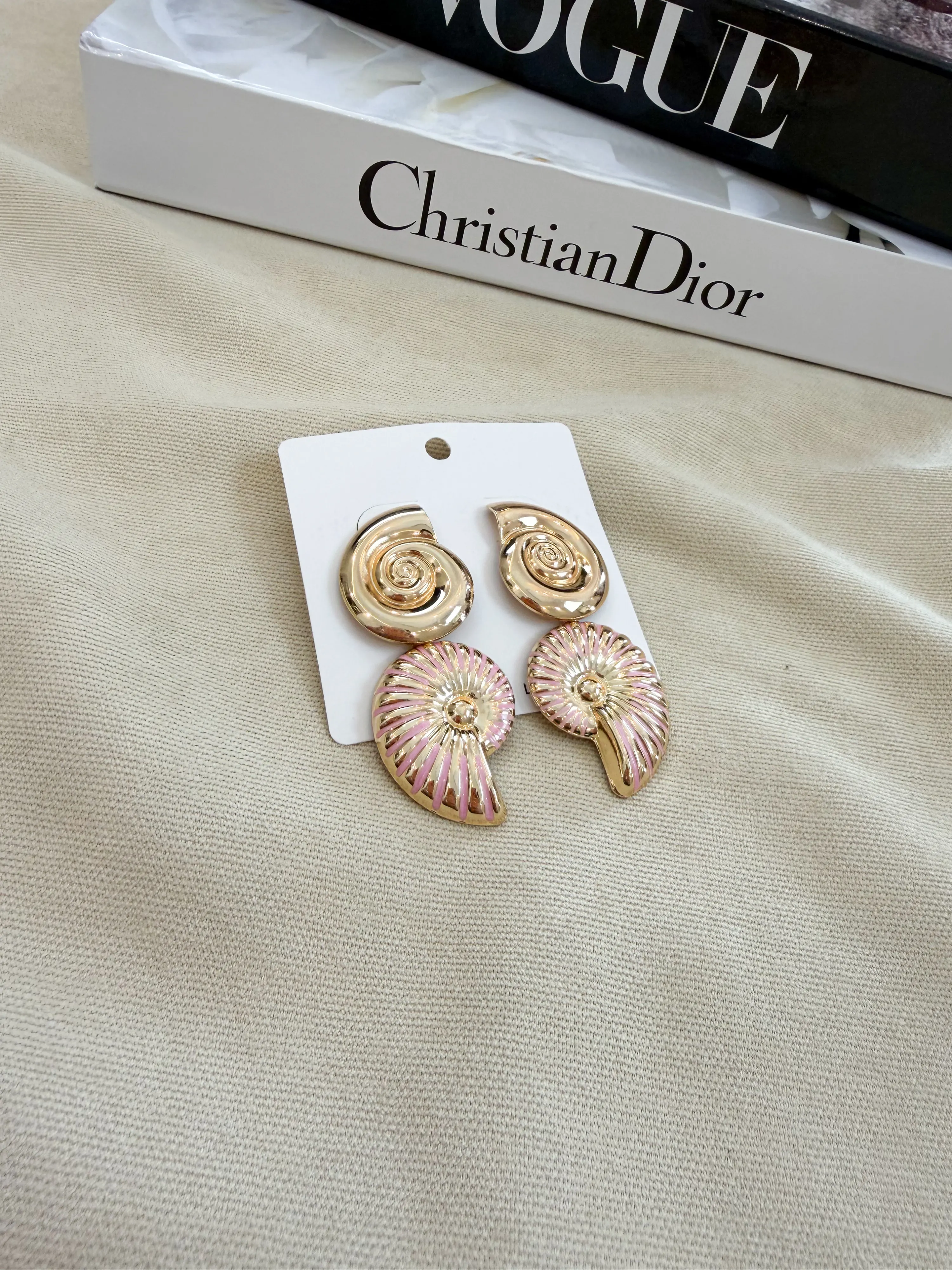 İkili Spiral Kabuk Küpe