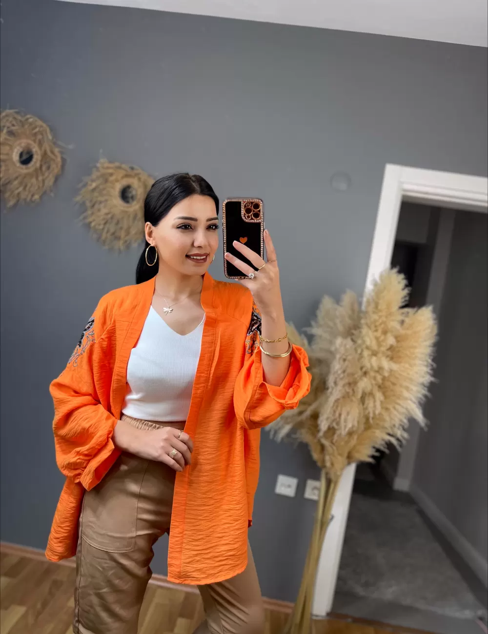 Nanda Kelebek Nakış Kimono