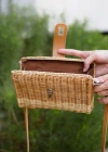 Jasper Wicker Clutch El Yapımı Hasır El& Omuz Çantası