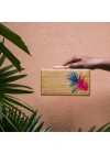 Tropical Rainforest Wooden Clutch El Çantası