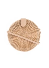 Alicia Natural Rattan Crossbody Bag El Yapımı Hasır Omuz Çantası
