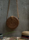 Alicia Rattan Crossbody El Yapımı Hasır Omuz Çantası