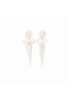 Luciana Capiz Shell Earrings In White El Yapımı Sallantılı Küpe